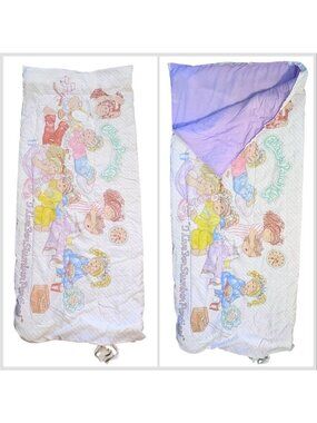 Cabbage Patch Kids Vintage 80s Kids Sleeping Bag With Zipper Sleepover Doll Core